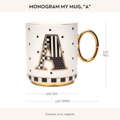 My Mug, Decorative Ceramic Coffee Mug with Handle, A