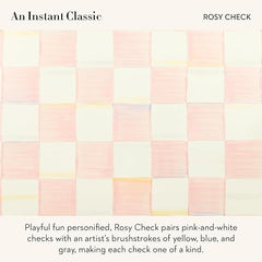 Enamel Utensil Holder, Kitchen Utensil Holder for Countertop, Storage Caddy, Pink-and-White Rosy Check