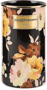 Enamel Utensil Holder, Stylish Kitchen Countertop Organizer, Wild Rose Brown