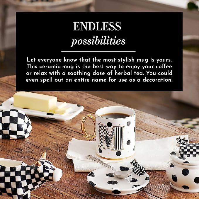 My Mug, Decorative Ceramic Coffee Mug with Handle,G