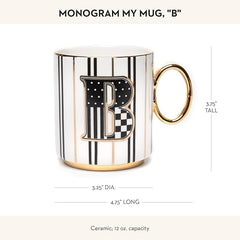 My Mug, Decorative Ceramic Coffee Mug with Handle, B