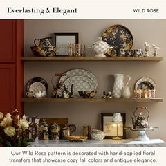 namel Mug, Cute Enamelware Tea or Coffee Mug, Wild Rose Brown