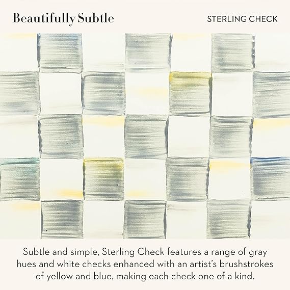 Medium Enamel Canister, Kitchen Storage Container for Flour and Sugar, 1.42 Liters, Grey-and-White Sterling Check