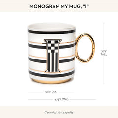 My Mug, Decorative Ceramic Coffee Mug with Handle, I