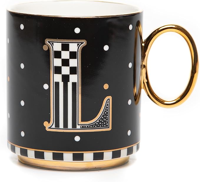 My Mug, Decorative Ceramic Coffee Mug with Handle,L