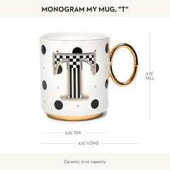 My Mug, Decorative Ceramic Coffee Mug with Handle,T