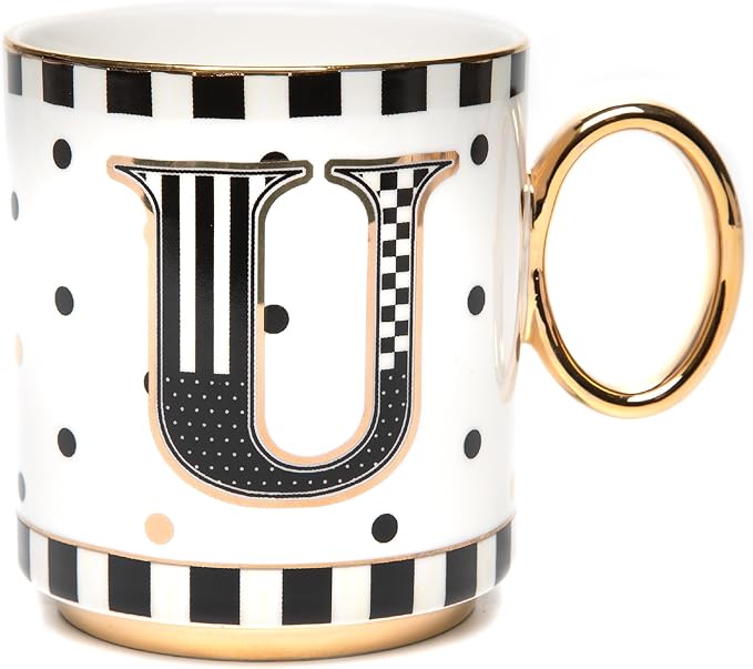 My Mug, Decorative Ceramic Coffee Mug with Handle,U
